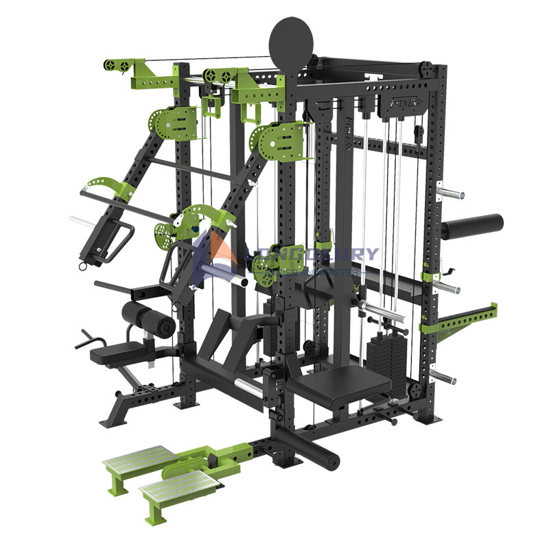 Commercial Squat Rack Smith Machine Features Advanced Digital & Tech Capabilities for Workout Tracking & Guidance